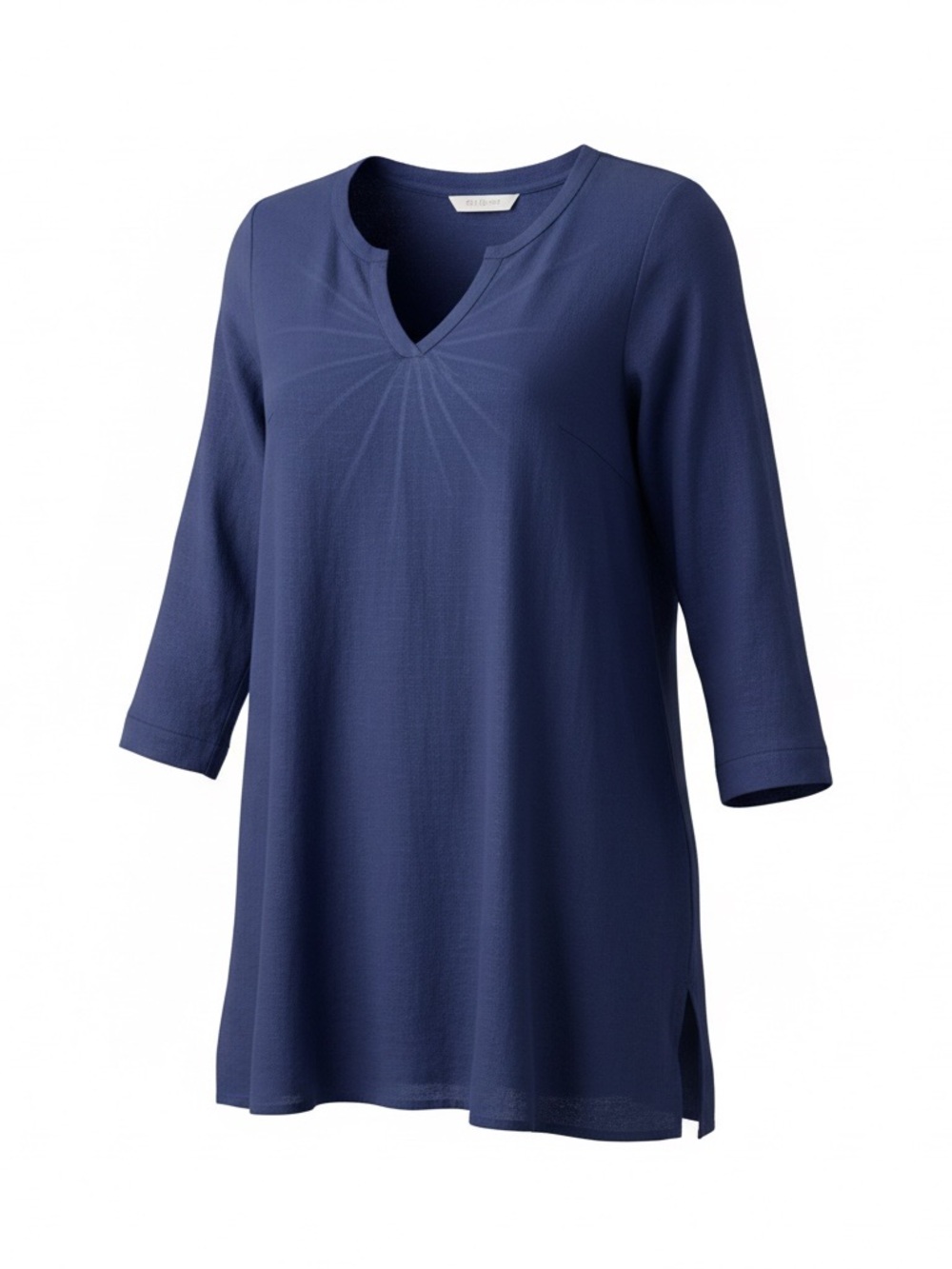 St. John's Bay Navy Blue V-Neck Tunic Top